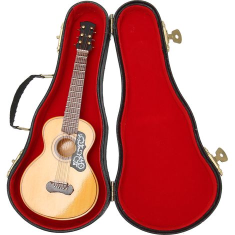 Guitare miniature décorative de 17 cm (6,69 pouces), en tilleul, avec support, idéale pour une cérémonie de remise de diplômes. (1/5)