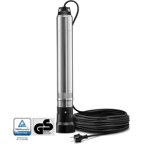 Trotec – Pompe immergée TDP 750 E – Débit max. 5100 l/h – Hauteur de refoulement 50 m – Pression max. 5,2 bar – Pour eau claire et profonde