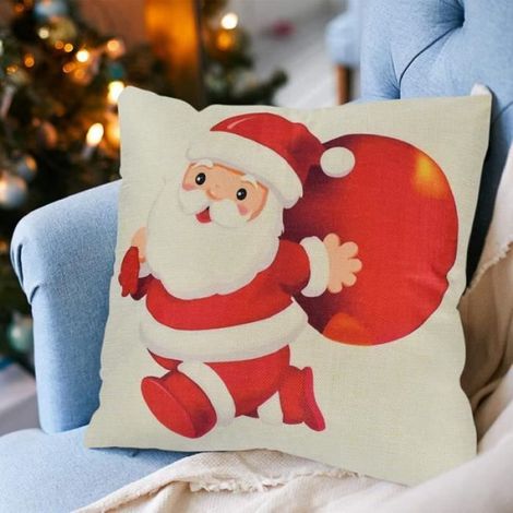 Taie d'oreiller - - Noël - 4pcs - 45x45cm - Rouge (1/4)