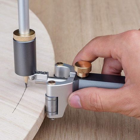 Travail du Bois Arc Linéaire Double Usaged, Ensemble D'outils de Travail du Bois de Jauge de Marquage de Roue, Marquage de Tirage Multifonctionnel à Double Usage Bricolage MOONSTARS (1/4)
