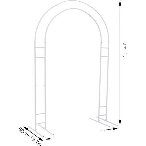 Soporte para arco de boda, estructura metálica para fondo, diseño independiente, BLANCO, M (1/2)