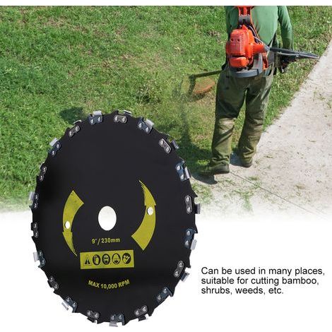 Cuchilla circular de acero con alto contenido de carbono para desbrozadora (9 pulgadas, 20 dientes) (1/5)