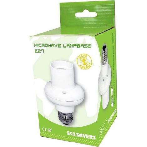 Détecteur de mouvement 360° pour ampoule E27 – Détection jusqu'à 7m – Installation sans câblage – Économie d'énergie automatique – Eqwergy (1/2)