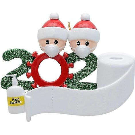 Pendentif personnalisé papier toilette décoration de sapin de Noël bricolage cadeau créatif pour famillefamille de 2