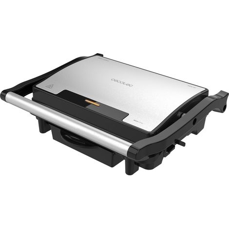 Gril Électrique Plancha et Appareil à Sandwich Rock'nGrill Rapid. 1500W, Surface 24,5 x 17,3 cm, Revêtement RockStone, Plaque Supérieure Ajustable, Bac Récupérateur de Graisse (1/5)