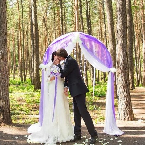 Rideau - - Mariage - Mousseline de soie - 75x600 cm - Transparent (1/4)