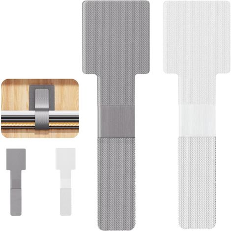30 Pièces Attache Cable Adhesif Management Accessoire Bureau Electrique Réutilisables, Réglables - (1/5)