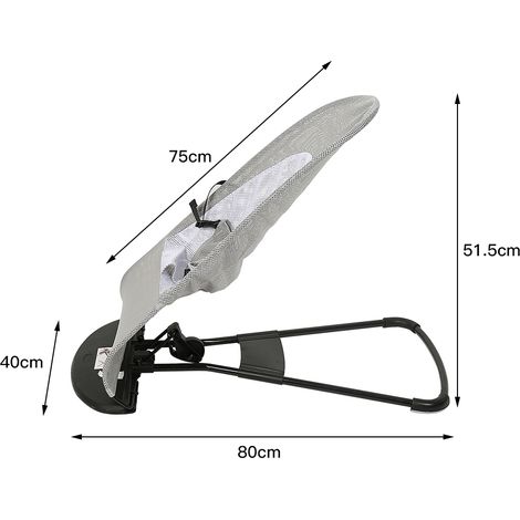 Transat bébé, facilement du mode fixe au mode balancelle bébé, gris 884051.5cm (1/4)