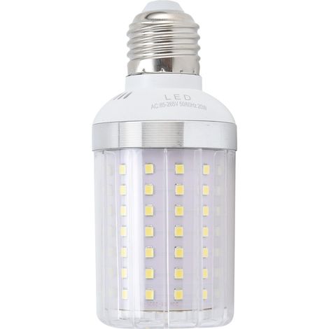 Ampoule LED E27 20W 1350LM en forme d'épi de maïs pour chambre, salon, cuisine, entrepôt, 85-265V, blanc pur (1/5)