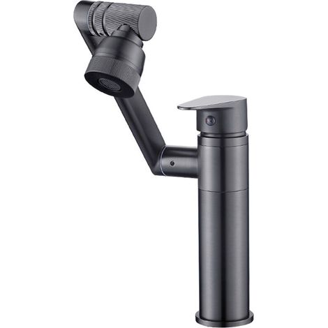 Grifo de cocina, grifo cromado para fregadero con 2 modos de rociado, brazo mecánico universal giratorio de 360°.