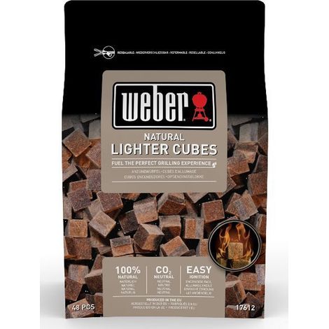 Packung mit 48 geruchlosen Feueranzündwürfeln, Weber-Code 17612 (1/3)