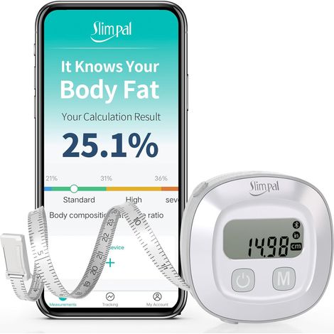 Mètre ruban intelligent, outil Bluetooth rétractable pour la surveillance de la graisse corporelle IMC (1/5)