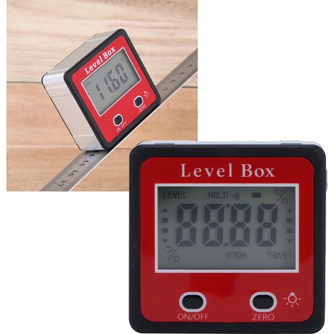 Digitale LCD-Wasserwaage, Neigungsmesser, tragbarer Winkelmesser mit Magnet (1/5)