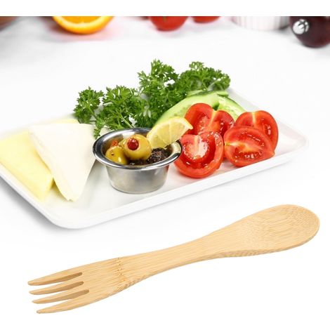 2-in-1 hitzebeständiges Besteckset: Löffel und Gabel, vielseitiges Küchenutensil für Zuhause und Restaurant (16,8 x 3 x 2,8 cm). (1/5)