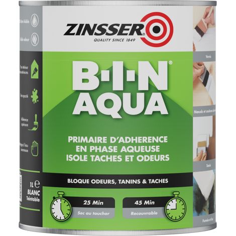 Primaire D'accrochage Isolant En Phase Aqueuse Zinsser Bin Aqua Blanc 1l - Rust-oleum