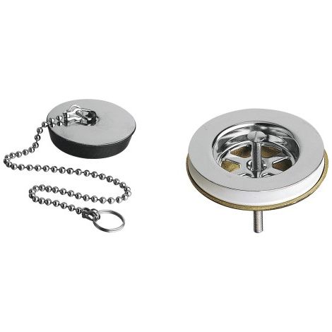 BONDE DE LAVABO A CHAINETTE 1"1/4 LAITON METAL BROSSE - CRISTINA ONDYNA AC84977