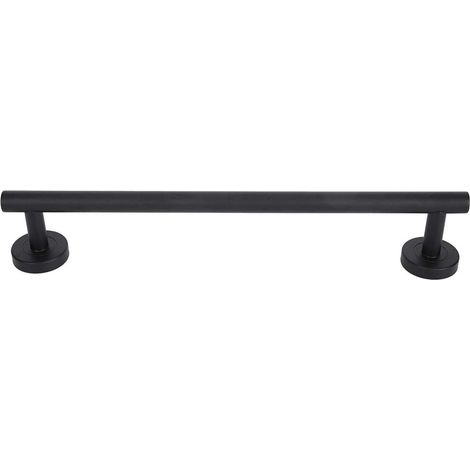Porte-serviettes mural noir mat de 40 cm (15,7 p 40 cm (15,7 pouces) en acier inoxydable, avec design compact pour une salle de bain moderne (1/5)