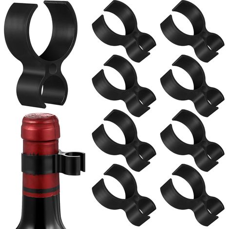 Partykerzenclips 9 Stück Champagner und Weinflaschenklemmen