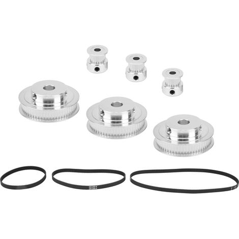 Roue synchrone 20 dents / 60 dents, alésage 8 mm, courroie de distribution 2GT200/280/400 mm