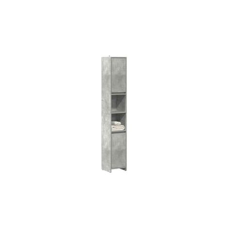 Armoire de salle de bain Gris béton 30x30x183,5 (1/5)
