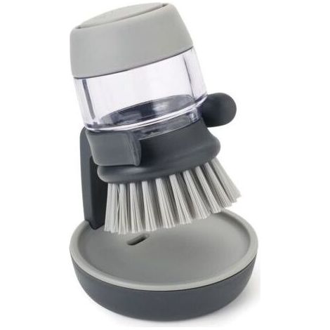 PA Brosse de cuisine rechargeable avec distributeur et réservoir de savon, grise (1/4)