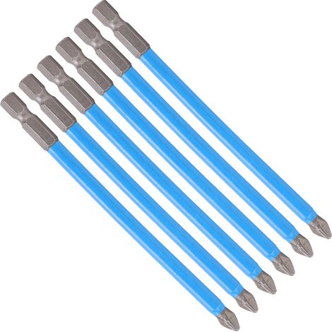 10-teiliges Set PH2-Elektro-Kreuzschlitzschraubendreherbits, 125 mm, rutschfest, magnetisch (1/5)