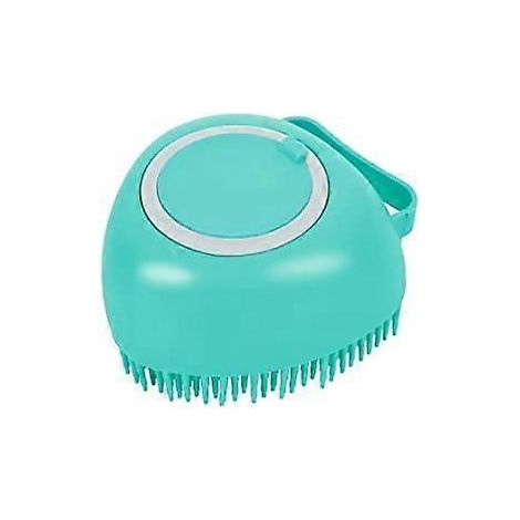(Cœur bleu) Brosse de bain pour chien et chat, peigne en silicone, brosse de toilettage en caoutchouc silicone, brosse de massage pour chiot, brosse de nettoyage pour le toilettage des poils, brosse d (1/5)