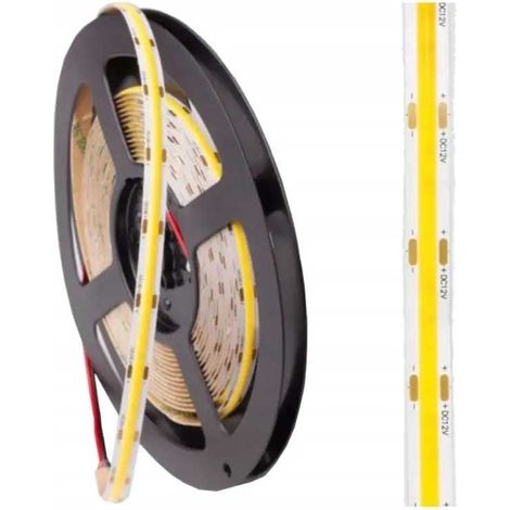 Tira de LED COB 480LED 9W/m 3000K 990lm/m IP20/5m/P (1/4)