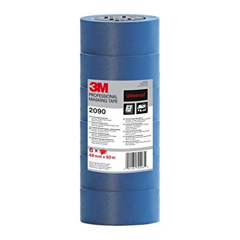 3M Nastro di Mascheratura 2090, Multiuso, Blu- 6 Rotoli, 48 mm x 50 m - Nastro Adesivo Multiuso Scotch per Lavori di Pittura e Decorazione (1/3)