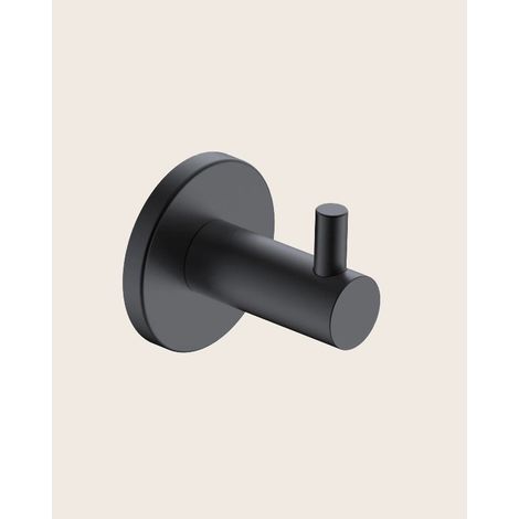 Gancio appendi asciugamano nero opaco Minimal
