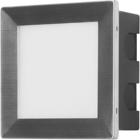 Rect - Empotrable de Pared LED Cuadrado 135mm para Jardín y Terraza con Luz Neutra 4000K en Acero Inoxidable (1/3)