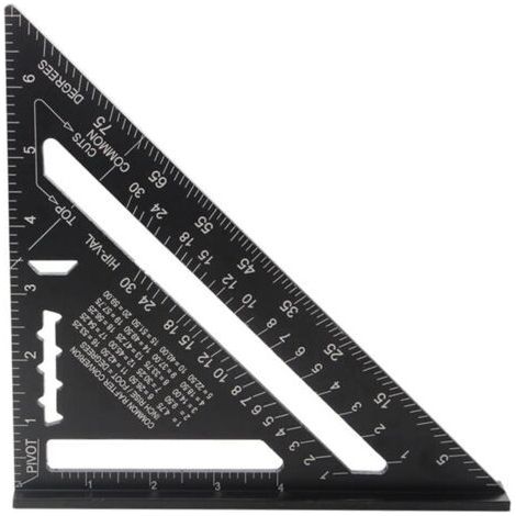 Equerre Menuisier MULTI FONCTIONS 180 mm Metal Aluminium Regle Équerre Trusquin Guide Raporteur Angle 45 90 Degres/Outillage Charpentier/Outil Traçage Guidage Menuiserie Bois (1/5)