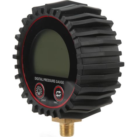 Digitaler Reifenfüller 3–255 PSI mit LCD-Anzeige, 10-mm-Gewinde, 3,1 V Gleichstrom, Autozubehör für Pkw, Lkw und Motorrad (1/5)