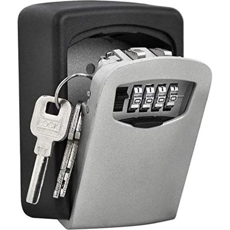 Schlüsselschrank mit 4-stelligem Sicherheitscode und Zahlenschloss zur sicheren Aufbewahrung von Schlüsseln (1/2)