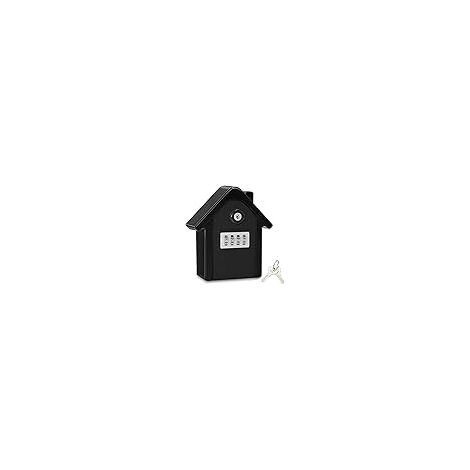 Wall-Mounted Secure Key Box with Digital Code & Emergency Keys, Large XL Key Safe Box, Outdoor Key Safe for Home, Office, Factory, Garages (Black) (1/5)