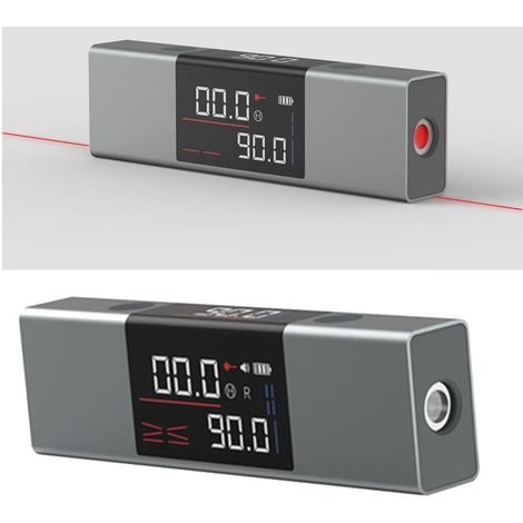 Jauge d'angle laser miniature portable de haute précision avec projection de lignes sur écran LED, outil de mesure d'angle, édition anglaise (sans support) (1/5)