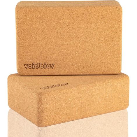 Yoga Block Set aus Kork, rutschfest, für Yoga & Pilates, 2 Größen (1/5)