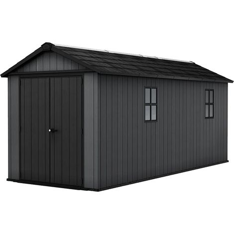 Keter Newton 7517 Gartenhaus - 539x230x246cm, Grau, Evotech™ Kunststoff (1/4)