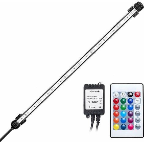 48cm LED Aquarium Light, Aquarium Lighting, Submersible Tube Lamp for Aquarium, IP68 LED Lamp, Waterproof RGB LED Aquarium Lighting, DC12V, 5.8W MUMU (1/4)