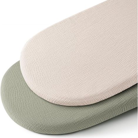 Sábana bajera ajustable,2 piezas,71135CM,Sábana infantil arrugada,Cobertura completa para cuna,Sábana infantil transpirable,Sábana para moisés (1/5)