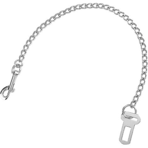 Ceinture de sécurité pour chien robuste avec double clip, en acier inoxydable, résistante aux morsures, laisse de voiture pour chien (1/5)