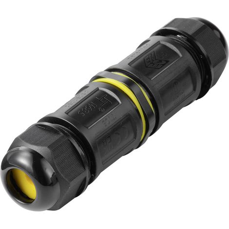Connecteur de câble TRU COMPONENTS IP68 étanche, push-in 3 broches, 0,5-4,0 mm² TC-14745252 noir TRU (1/5)