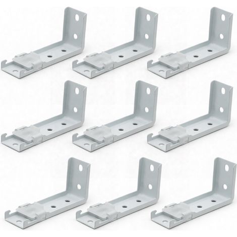 Montagehalterungen, L-förmige 1 cm gerade/gebogene Schienen-Seitenhalterungen, Befestigungsschnallen für Vorhangzubehör, verstärkte Halterungen. (1/5)