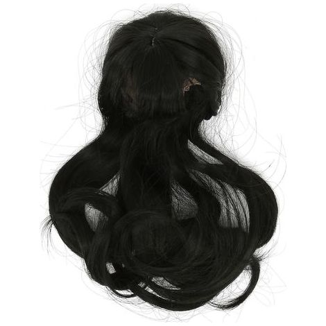 Puppenperücke, langes, lockiges, weiches, hitzebeständiges Kunsthaar – Schwarz (1/5)