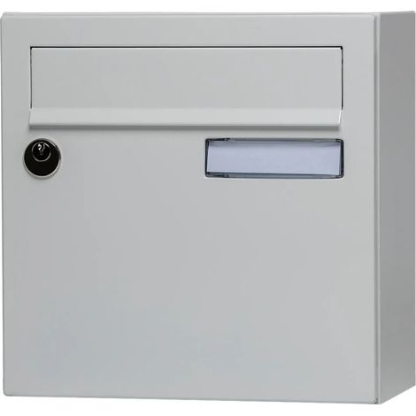 Buzón compacto - 1 puerta exterior - Esencial - acero blanco brillante RENZ (1/5)