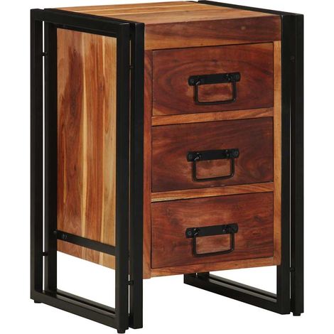 Maison Exclusive - Armadio da Notte 40 x 40 x 59 cm Legno di Acacia Massello (1/5)