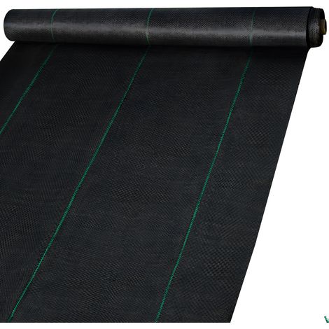 Vevor – Toile anti-mauvaises herbes tissée 91,4 m x 1,83 m – Polypropylène résistant – Densité 12 – Protection contre l'érosion du sol