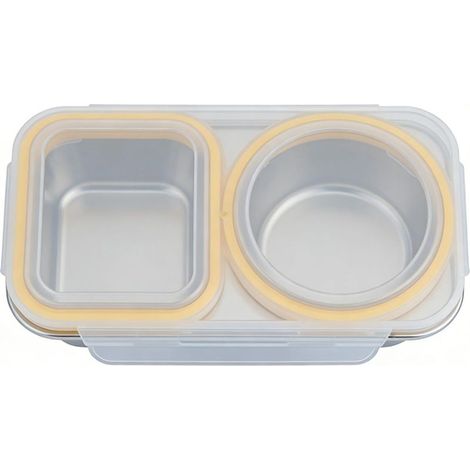 Boîte de conservation des repas en acier inoxydable, à double (1/5)