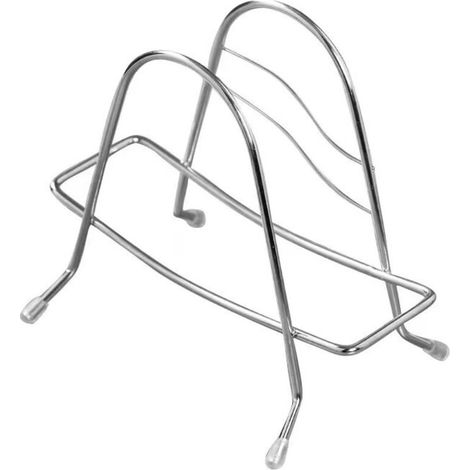 Soporte de acero inoxidable para tabla de cortar, ideal para tapas de ollas, armarios de cocina o despensa.