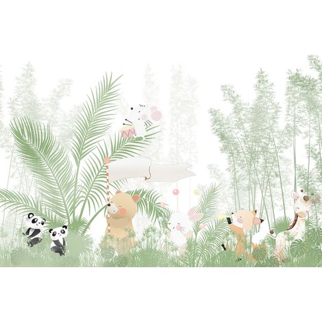 Papier peint panoramique Enfants - Animaux - 130 cm x 87 cm (1/2)